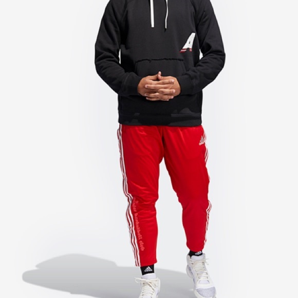 NWT! ADIDAS MARQUEE BASKETBALL PANTS SCARLET RED - Picture 6 of 8